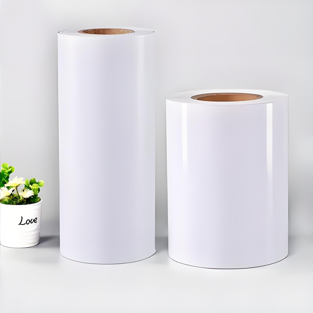 Glanzend wit PVC -label