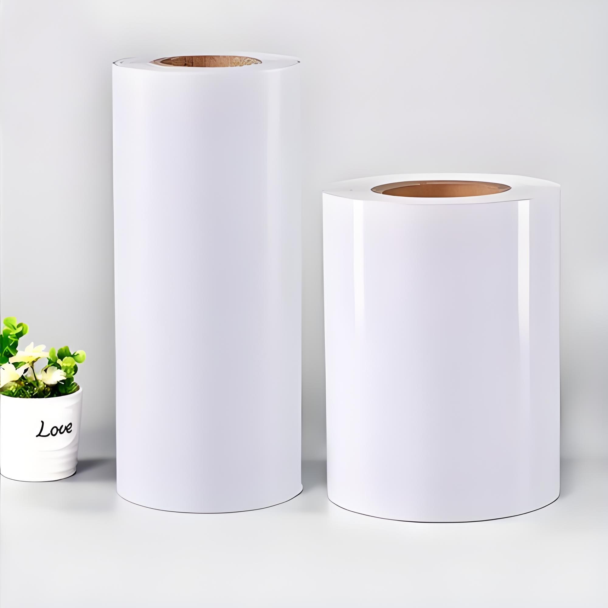 Glanzend wit PVC -label